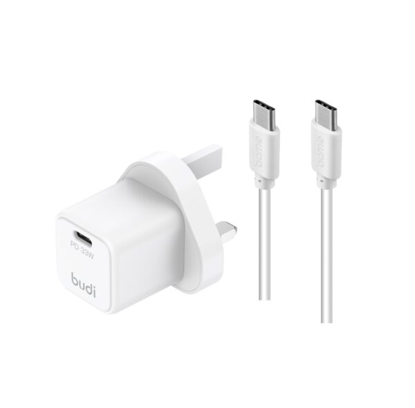 Budi Usb C Pd Gan Wall Charger 65 W+ Type C To Type C Cable