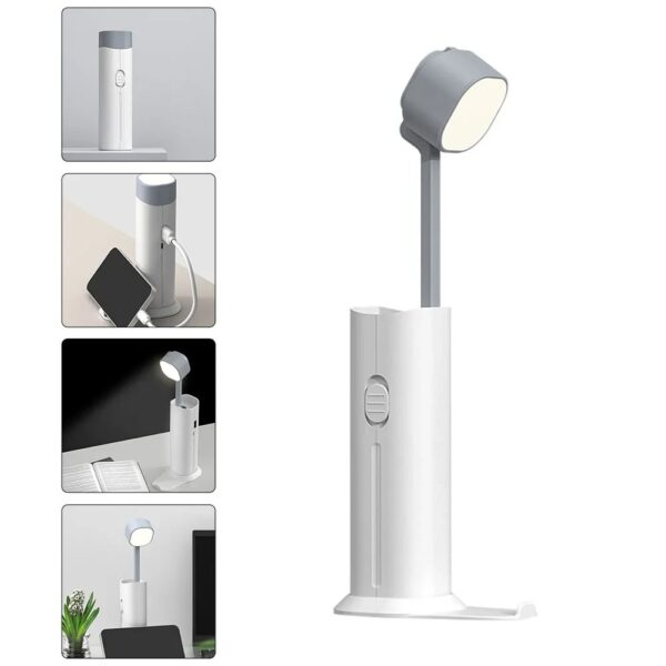 D16 Multifunctional 3 Brightness Table Lamp Portable Flashlight Mobile Phone Holder Power Bank