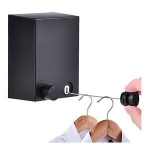 Japanese Clothesline With Adjustable Stainless Steel Rope black Colour