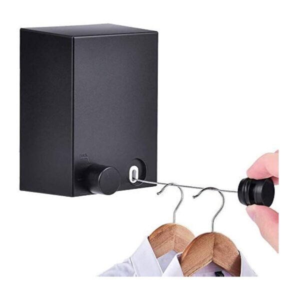 Japanese Clothesline With Adjustable Stainless Steel Rope black Colour