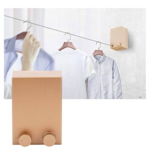 Japanese Clothesline With Adjustable Stainless Steel Rope gold colur