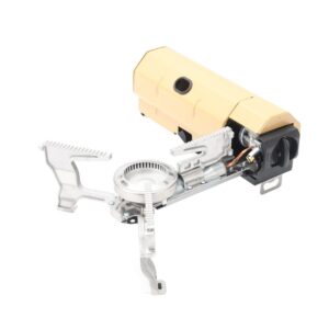 Porodo Lifestyle Camping Mini Portable Single Burner Gas Stove 2600W-Light Brown
