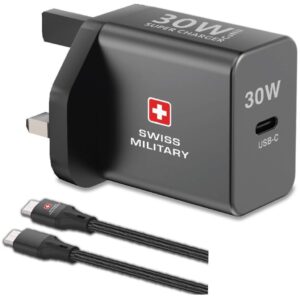 Swiss Military 30W GaN II Super Charger With C to C Premium Cable