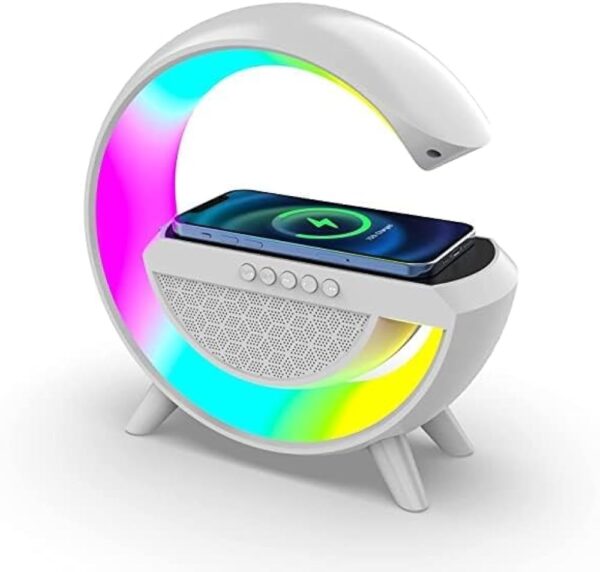TALOWARIC Wireless Charging Atmosphere Lamp with Bluetooth Speaker
