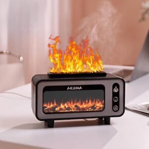 Vintage Fireplace Aroma Diffuser Black